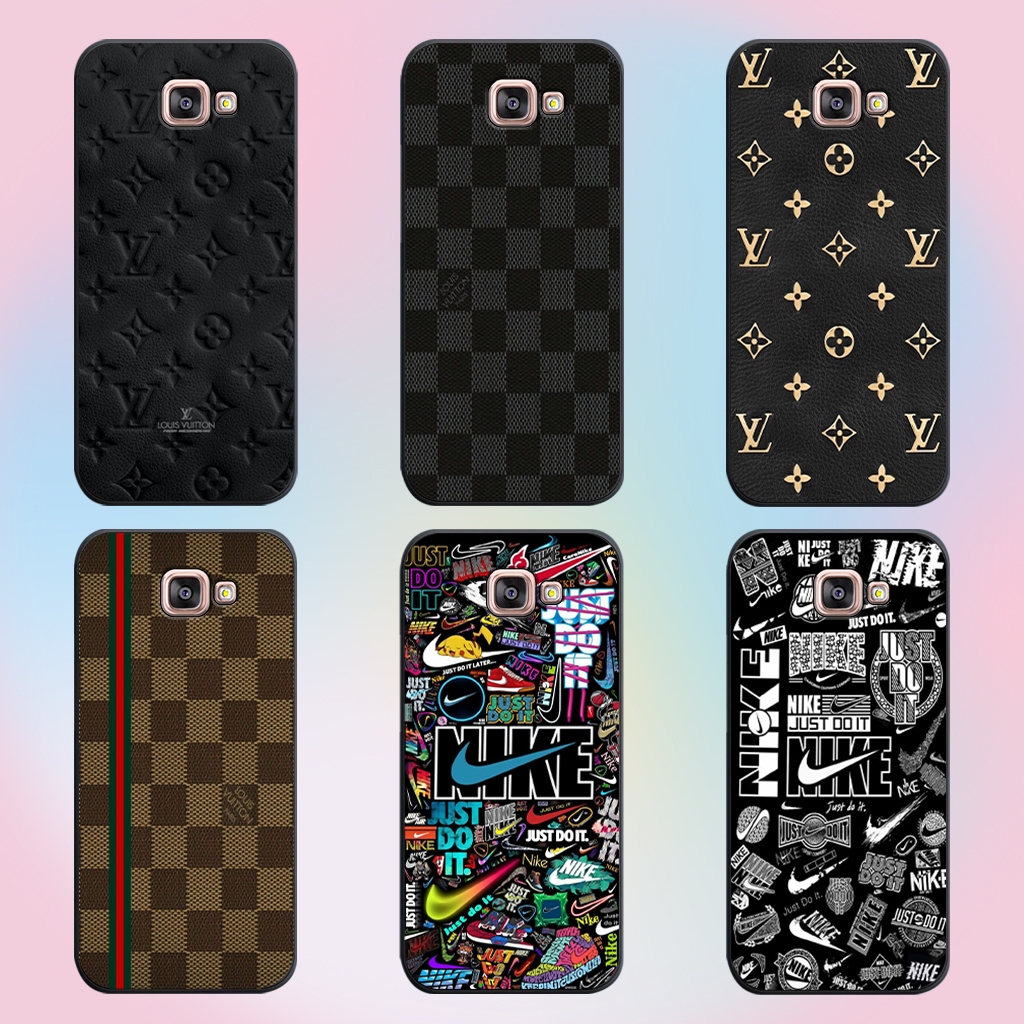 เคส Samsung A9, A9 PRO, C9, C9 PRO ซิลิโคนนิ่ม ขอบสีดํา พิมพ์ลายภาพแบรนด์ แฟชั่น