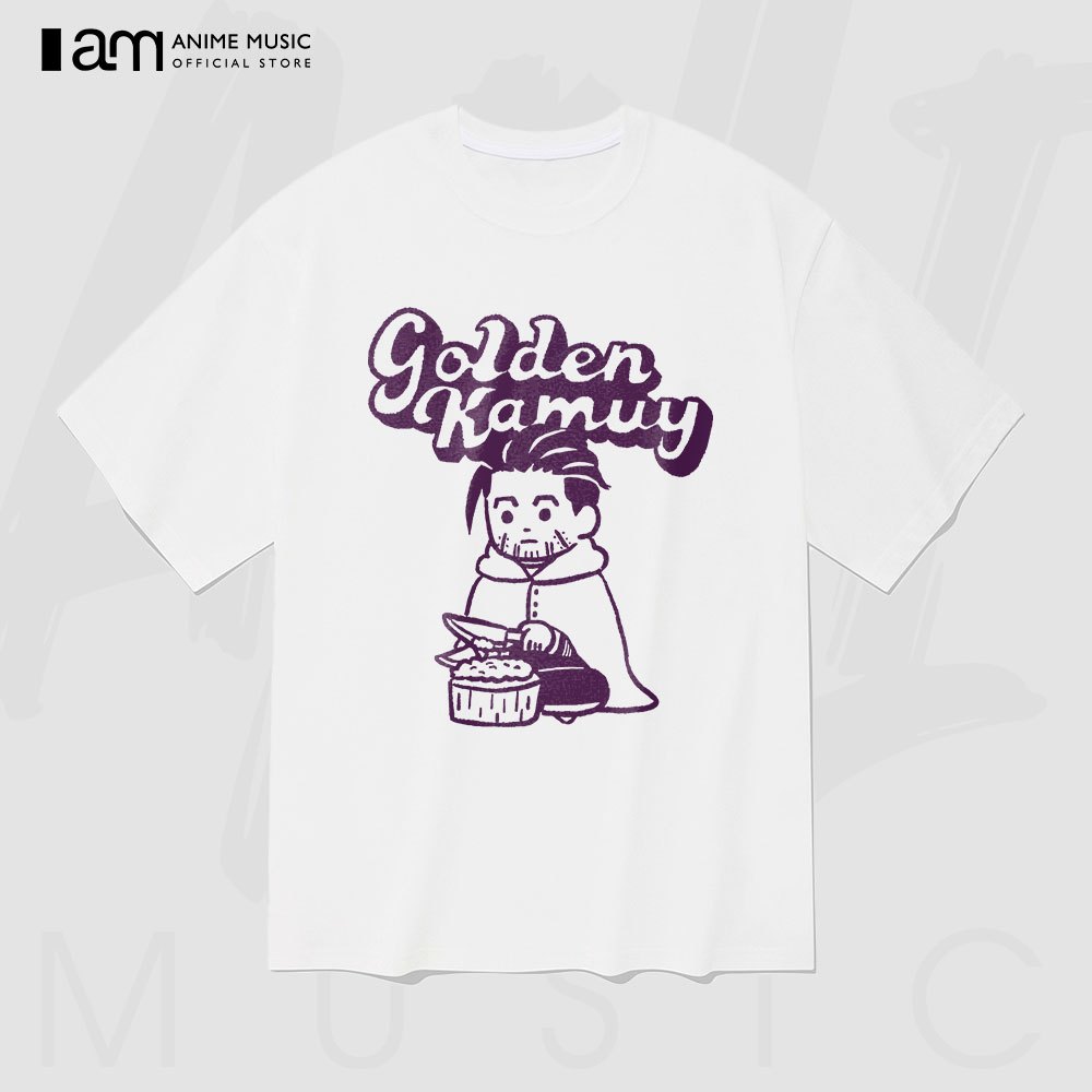 Unisex Golden Kamuy Ogata Chibi Kawaii เสื้อยืดโอเวอร์ไซส์ผ้าฝ้าย 100% แขนสั้น