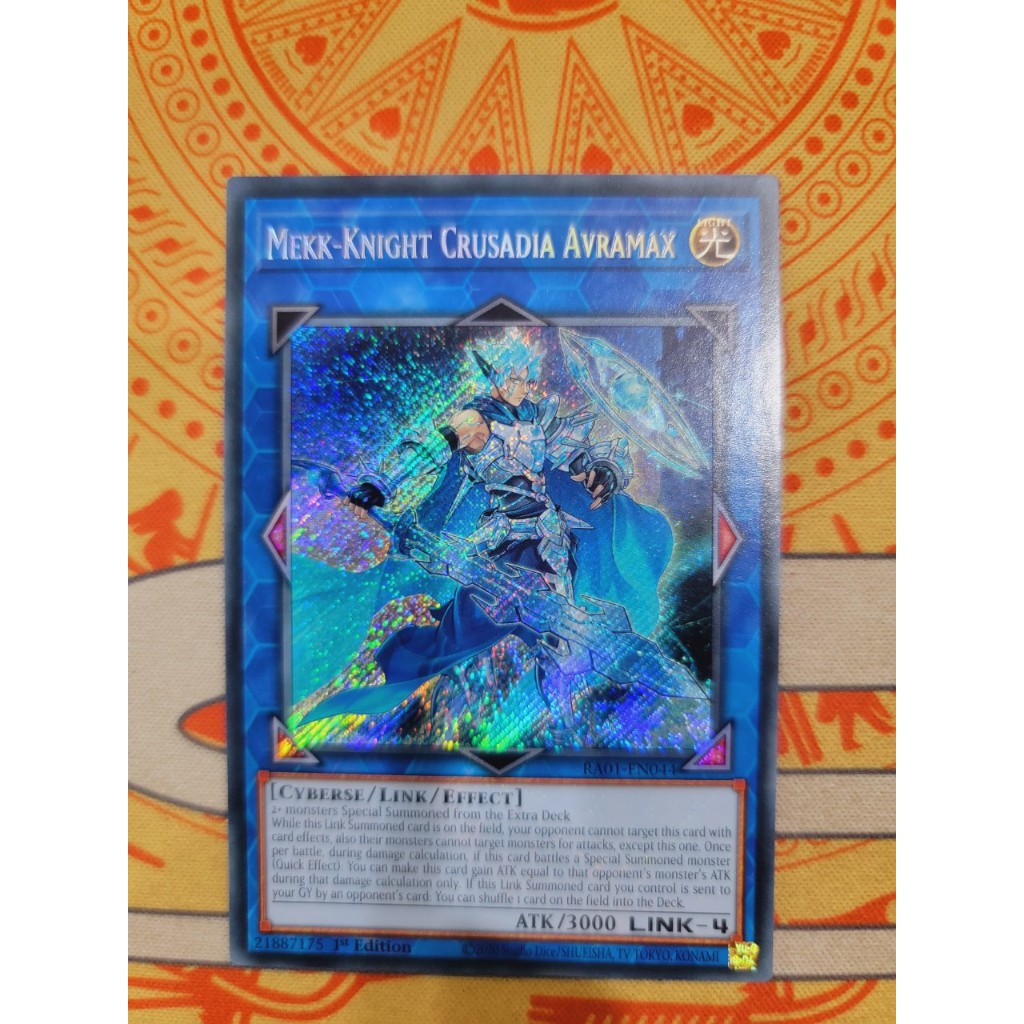 Yugioh! การ์ด Mekk-knight Crusadia Avramax - RA01-EN044 - Secret Rare