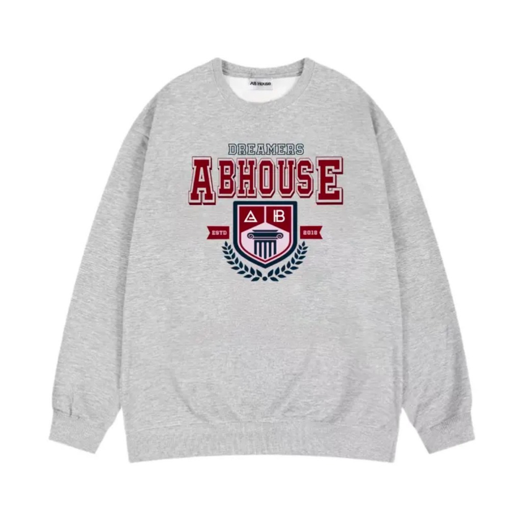 AB HOUSE - ESTDAB เสื้อสเวตเตอร์ทรงหลวมสําหรับผู้ชายและผู้หญิง Unisex