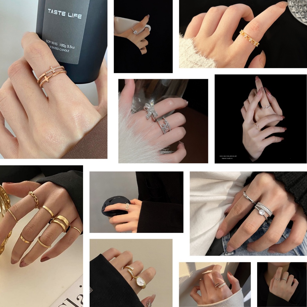 [KL.Studio] เลือกรุ่น_แหวนผู้หญิงไทเทเนียมในการออกแบบและสไตล์มากมาย AA01