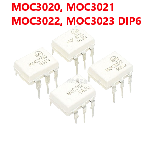 ไดร์เวอร์ออปติคอล Triac IC MOC3020, MOC3021, MOC3022, MOC3023 pin - ของแท้