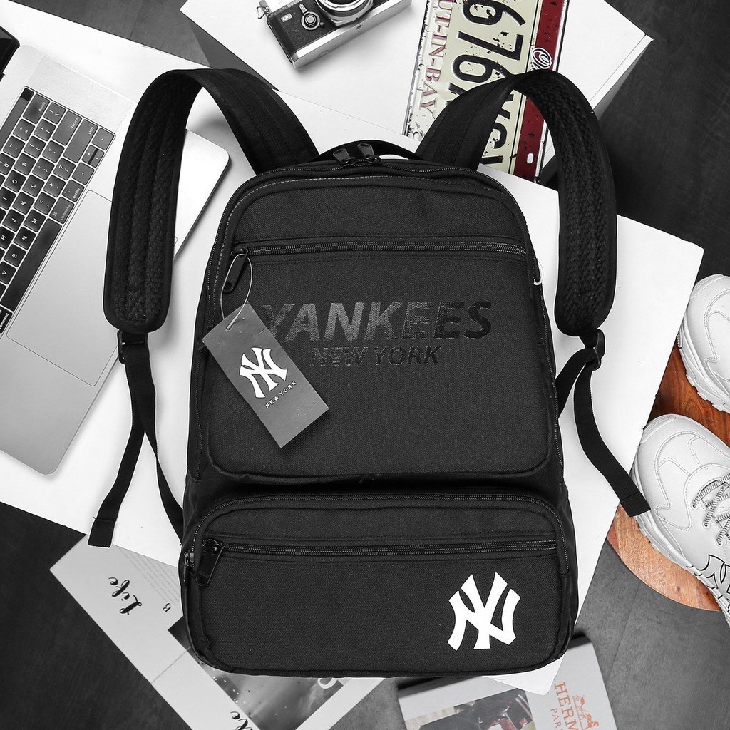 กระเป๋าเป้นักเรียน MLB NY YANKEE Uzllang เกาหลีสําหรับผู้ชายและผู้หญิงกระเป๋าเป้แฟชั่นพร้อมช่องแล็ปท