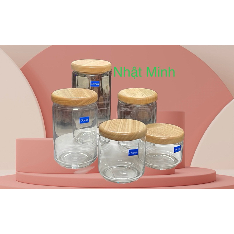 แก้ว JAR พร้อมไม้ LID สําหรับ CANDY - OCEAN GLASS JAR 325ml/500ml/650ml750ml/1000ml