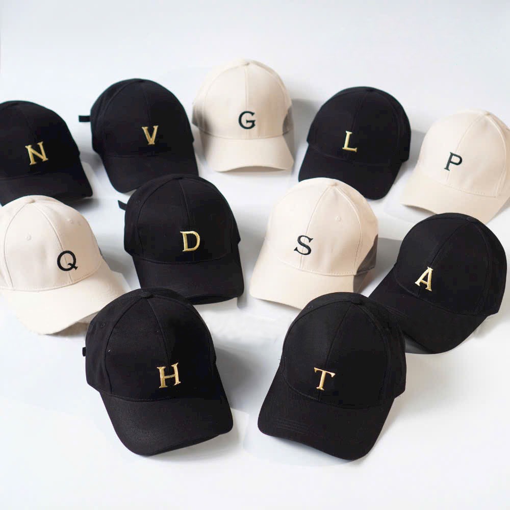 หมวกแก๊ปปักตัวอักษรและชื่อเต็ม 21 ตัวอักษรจาก ก -> ย สีกากี แบบ ไม่จํากัดเพศ สําหรับผู้ชาย และผู้หญิง 2023