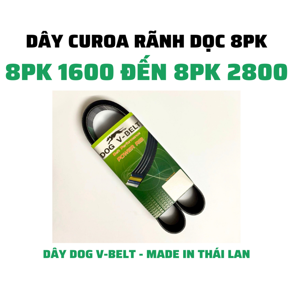 8PK ร่องแนวตั้ง BELT สําหรับรถยนต์ 8PK 1600 ถึง 8PK 2800 DOG V-BELT แบรนด์ประเทศไทย
