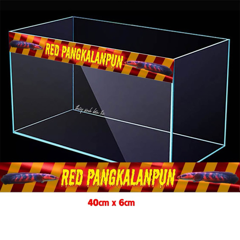 สติ๊กเกอร์ตู้ปลาช่อน PANGKALANPUN สีแดง