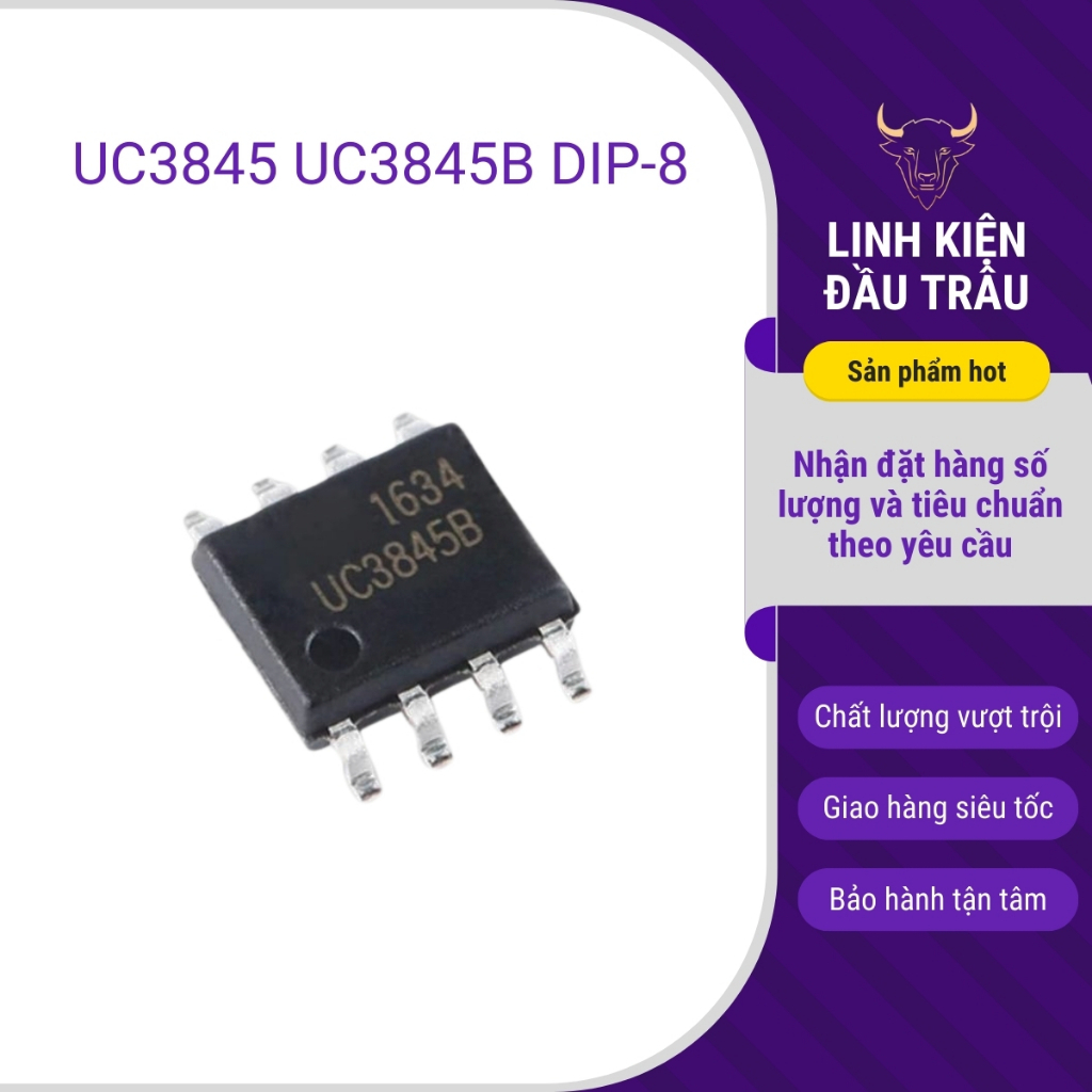 IC UC3845 UC3845B DIP-8 เทียบเท่าส่วนประกอบหัวควายคุณภาพ KA384