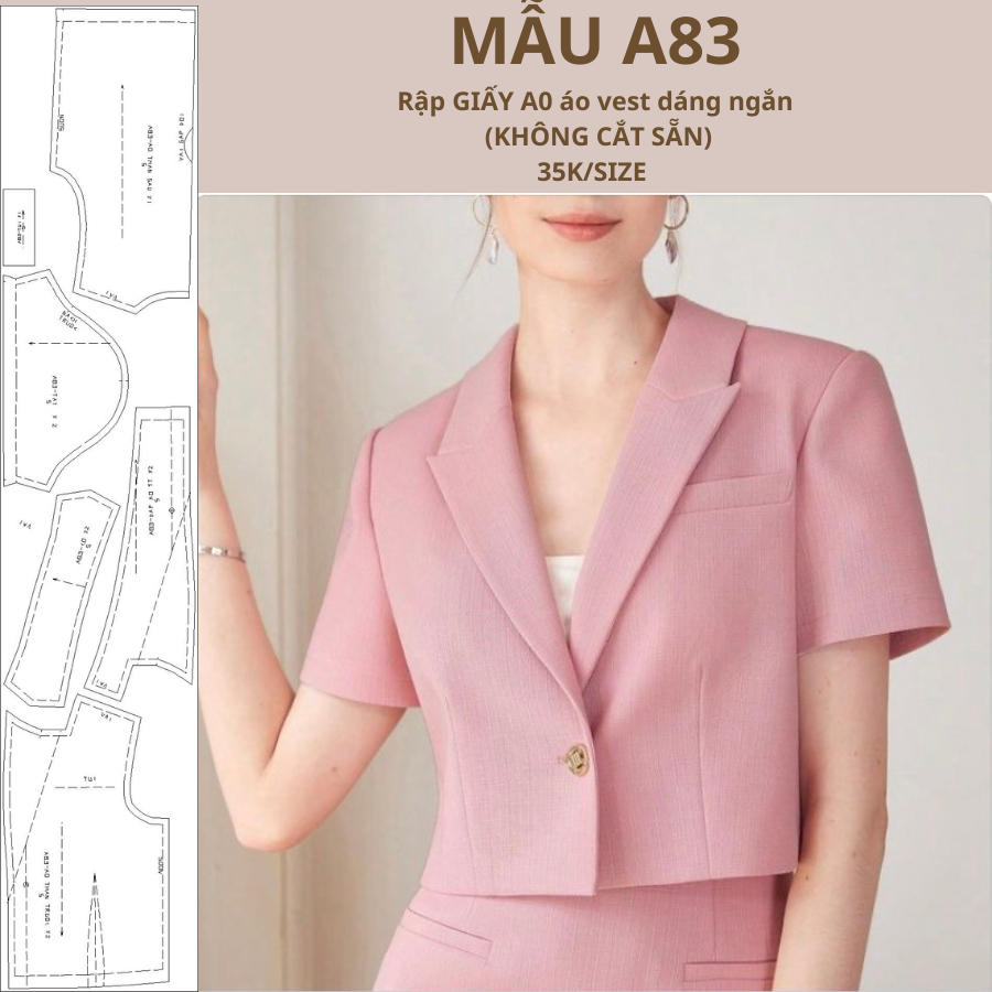 แผ่นกระดาษ A0 CROPTOP COLLAR รหัส A83