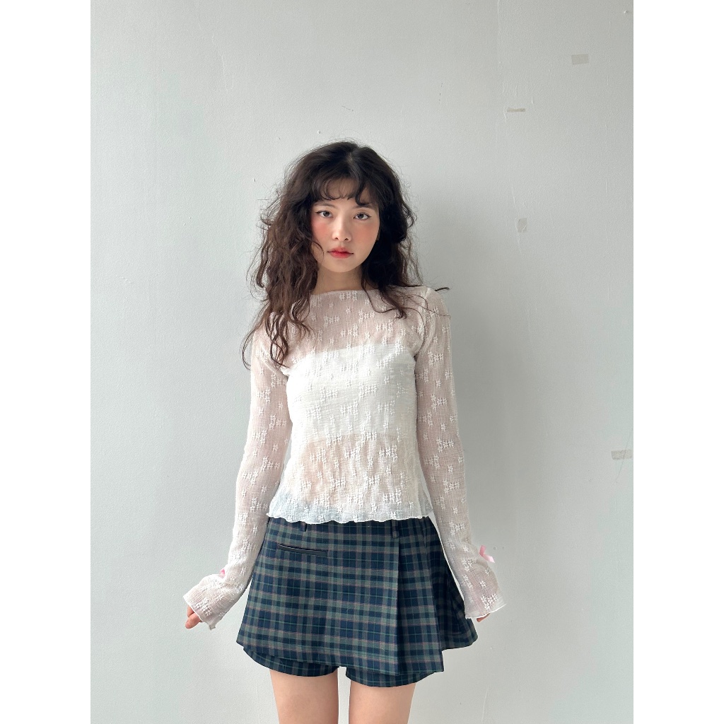 Dóra the label - เสื้อลูกไม้ลายดอกไม้ซีทรู Cupcake NOT INCLUDED