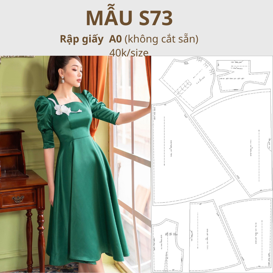 แผ่นกระดาษ A0 2-LAYER SQUARE NECK DRESS CODE S73