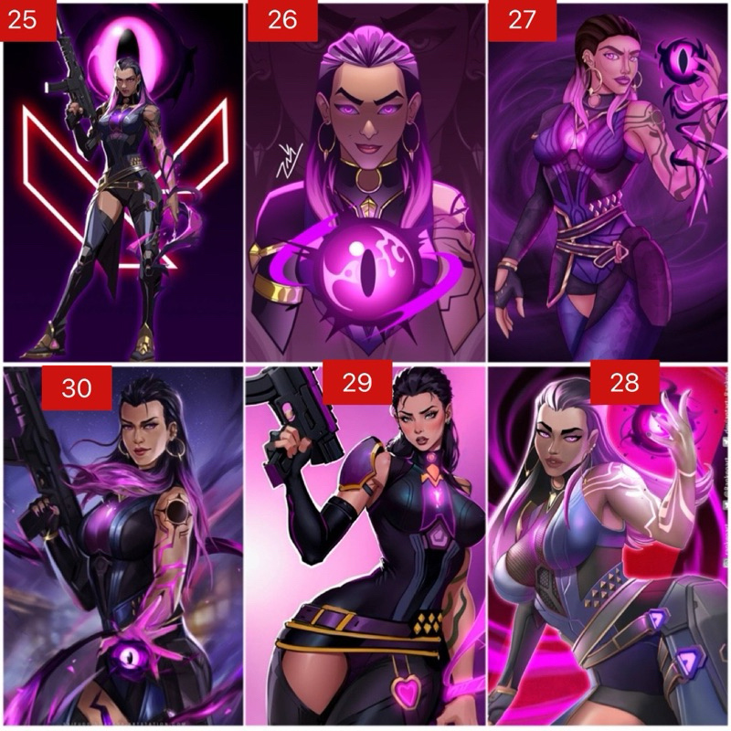 Reya valorant รูปภาพ 3 รูปที่แตกต่างกัน / Reya valorant strategy Game Poster