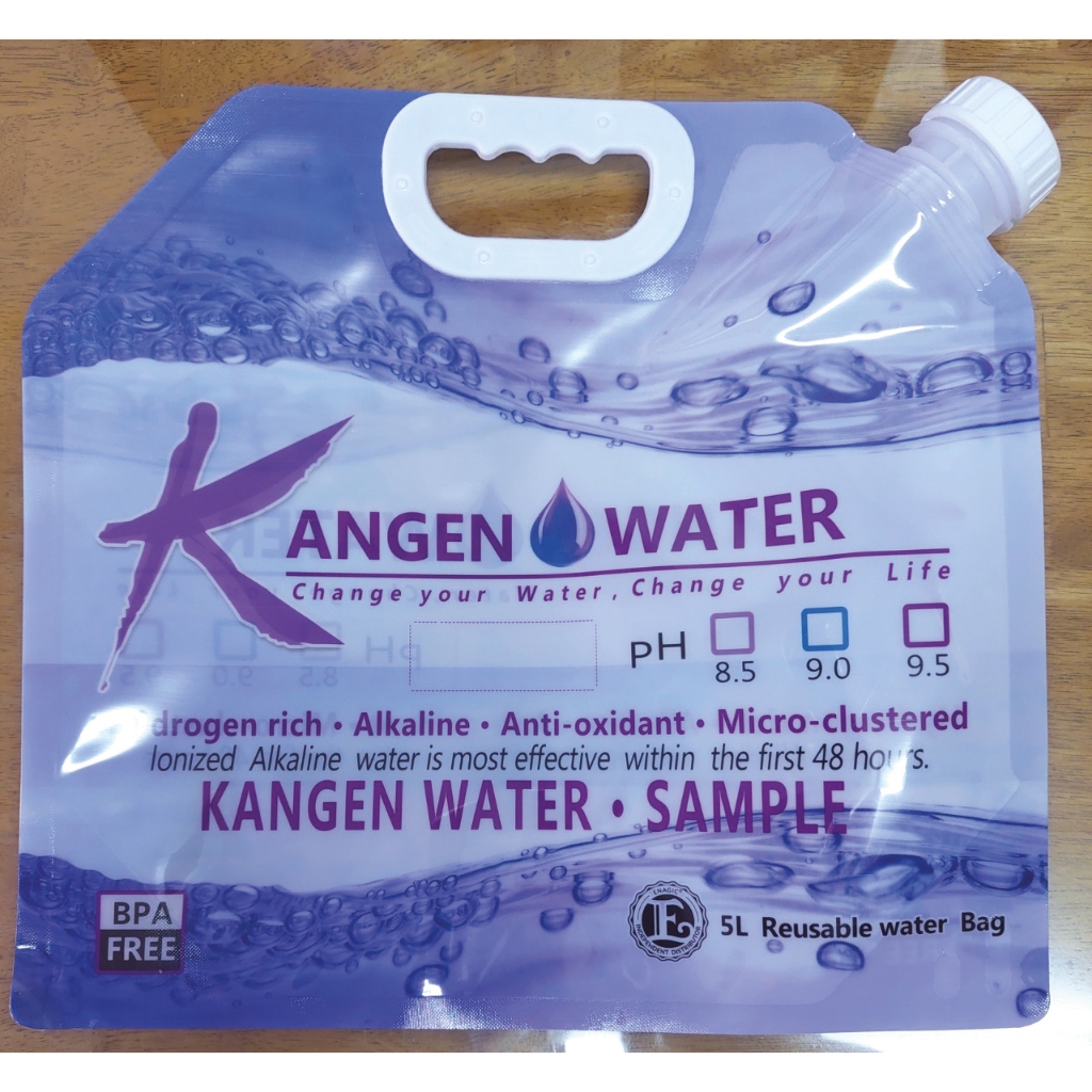 [รุ่นใหม่] Kangen-Enagic Water Bag 5liter เฉพาะสําหรับน้ําไอออนอัลคาไลน์ pH 8.5-9.5