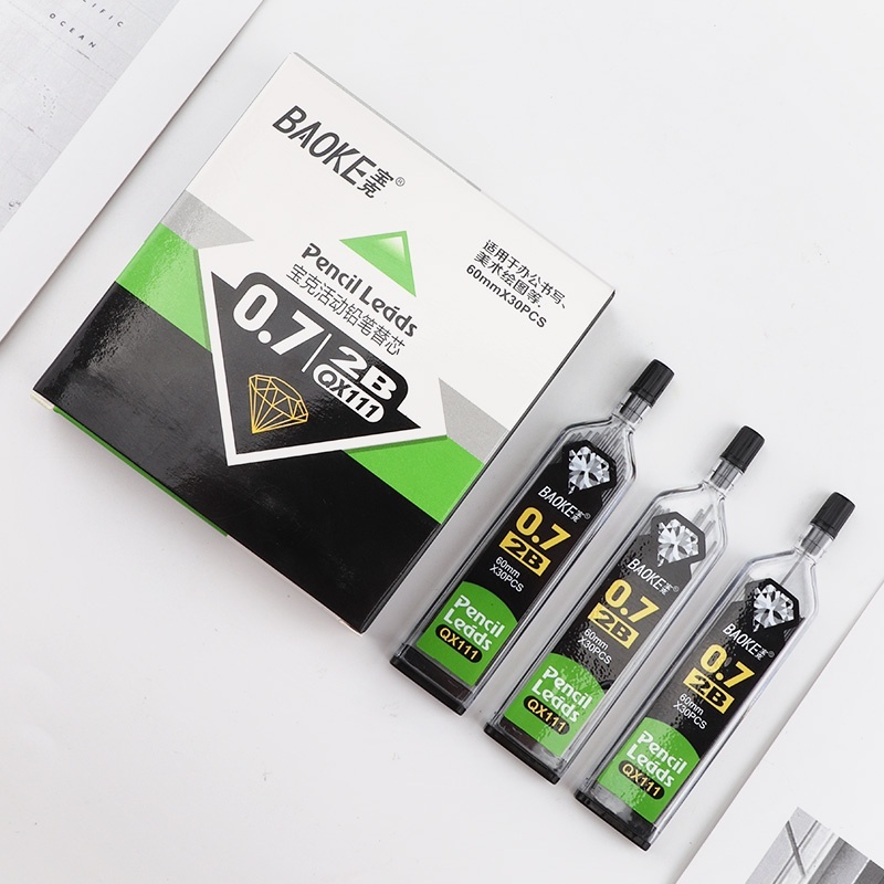Combo 3h ไส้ดินสอ 0.7mm - 2B - Baoke - QX111