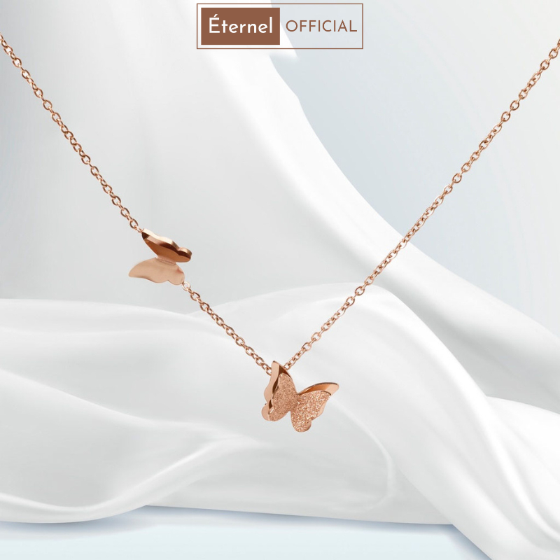 สร้อยคอผู้หญิง CDE Pave สร้อยคอผีเสื้อ Rose Gold - คุณภาพสูง