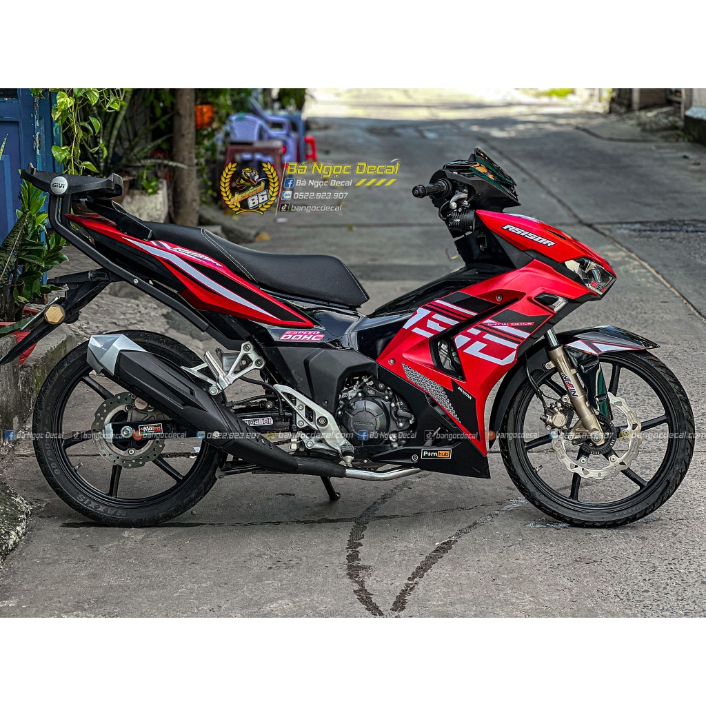 สติ๊กเกอร์ 150 WINNER X V3 CARS สีแดง สีดํา