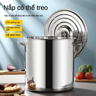 Nồi inox dày lớn nồi nấu canh 10L/20L/35L/50L/70L/90Lnồi nấu gà nồi hầm xương có thể dùng
