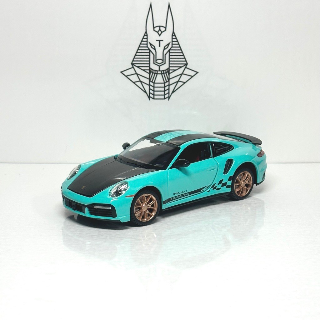 1/24 รถโลหะรุ่น PORSCHE 911 TURBO S Supercar ใช้สําหรับโต๊ะแสดง
