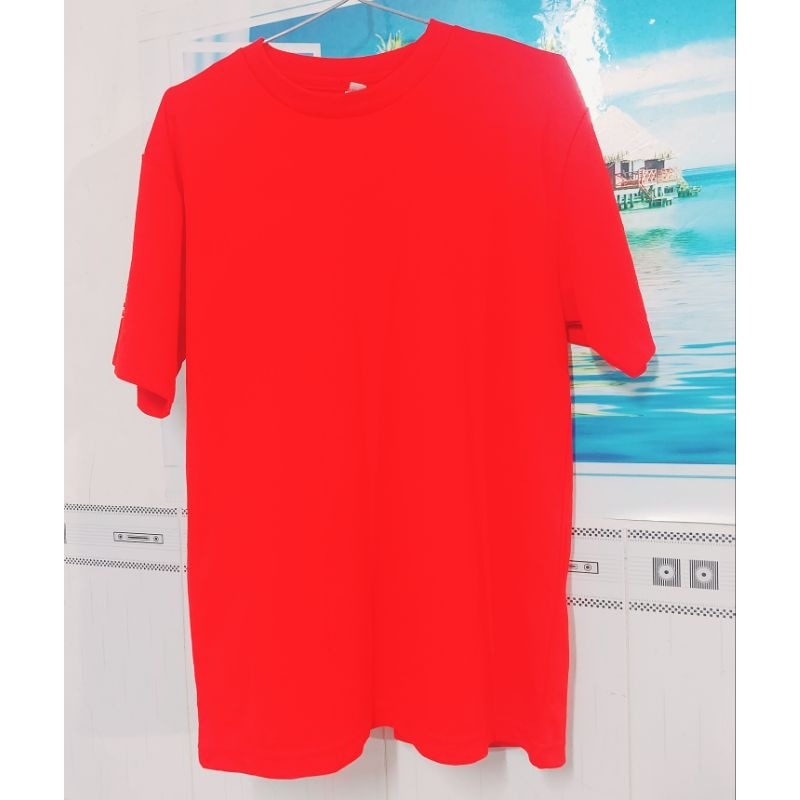 เสื้อยืด usa si สีแดง พิมพ์ลายมังกร ผ้าลื่นแท้ ไซส์ L