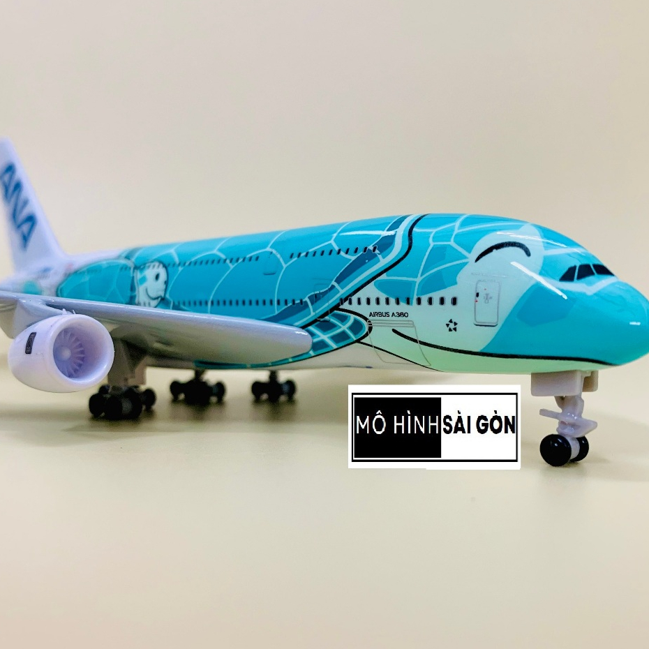 เครื่องบินรุ่น Airbus A380-800 ANA All Airways Nippon "Flying Honu" Turquoise