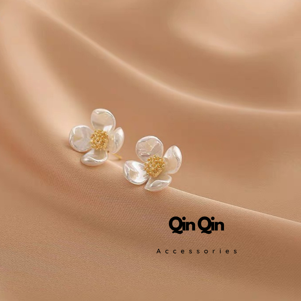 Qin Qin Qin ต่างหูดอกไม้หรูหราและส่วนบุคคล - BT0022