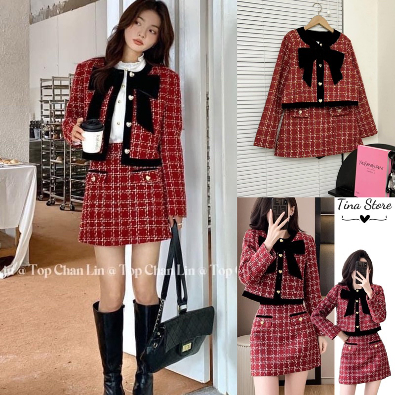 [ใหม่] DARK RED REMINI ชุดชามสําหรับ LUXURY NOEL