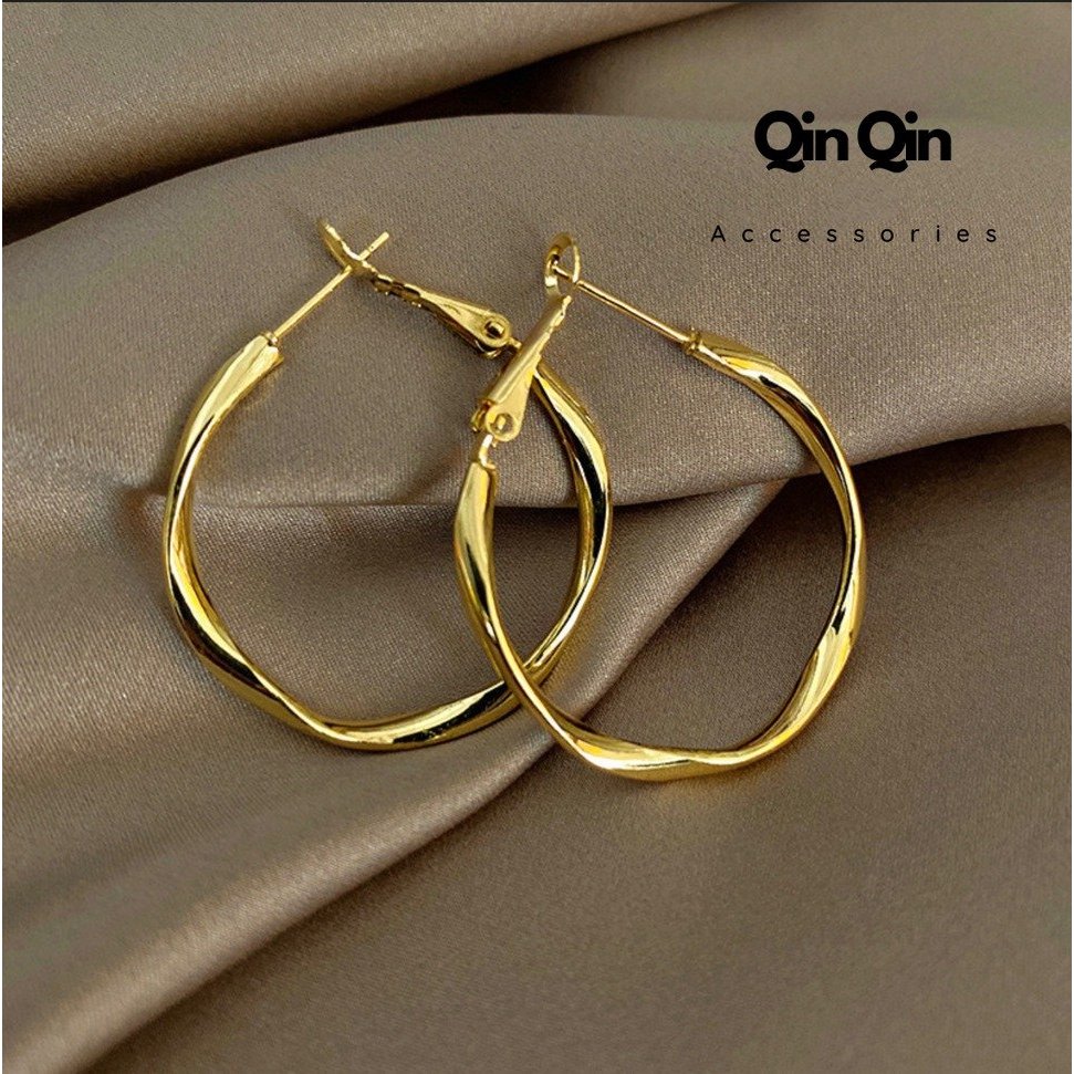 ต่างหู Qin Qin Qin Twisted ดีไซน์ส่วนบุคคล - BT0051