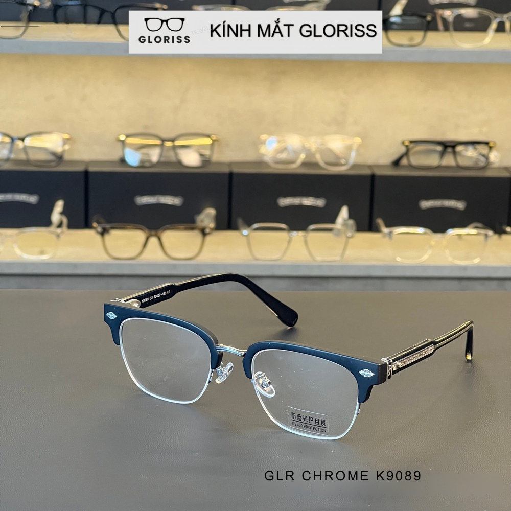 กรอบแว่นตาแฟชั่นระยะใกล้สําหรับผู้ชายและผู้หญิง GLORISS - Chorme Hearts K9089 สําหรับสายตาสั้นสบาย ส