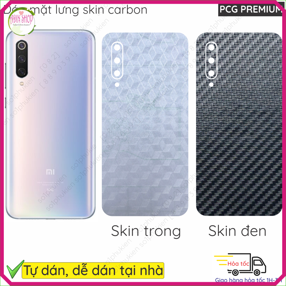 Xiaomi Mi CC9e/CC9 Pro/Mi 9 SE/Mi 9 Pro/Mi 9 Lite ฝาหลังผิวคาร์บอน