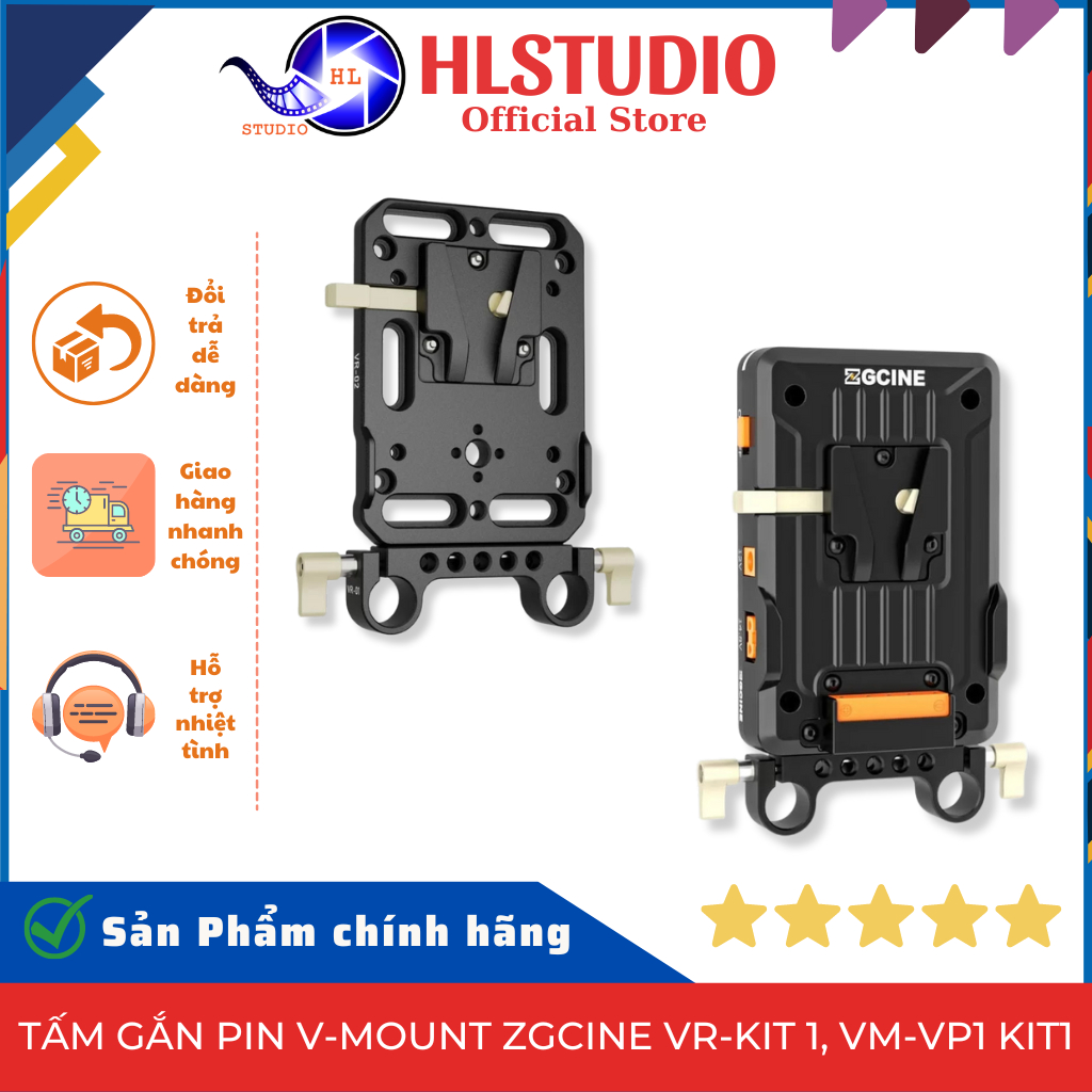 V-Mount ZGCINE VR-Kit 1, VM-VP1 Kit1 แบตเตอรี่สําหรับ Blackmagic URSA Mini HL สตูดิโอกล้อง