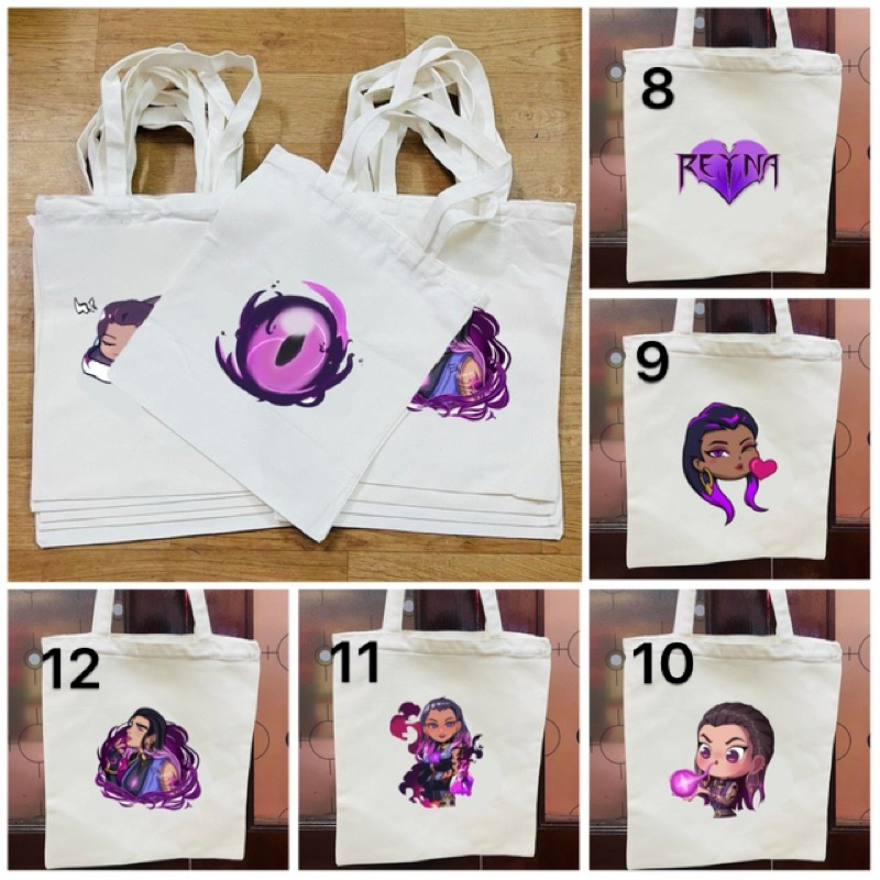 กระเป๋าถือ Reyna valorant สําหรับและสั่งซื้อพิมพ์ลาย/ Reyna Game valorant tote bag