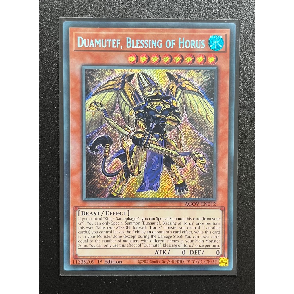 YMS - [การ์ด Yugioh] - [TCG-UK] - AGOOV-EN012 - Duamutef, Blessing of Horus - Secret Rare