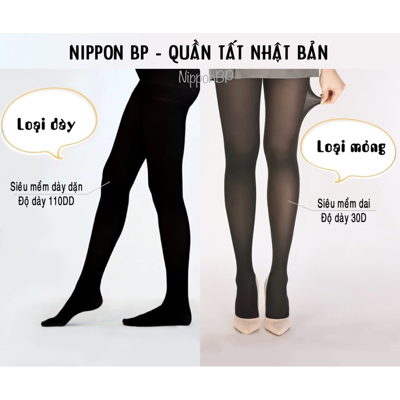 Thin - ถุงน่องสีดําหนา 30D-110D-160D ไซส์ ML made in Japan