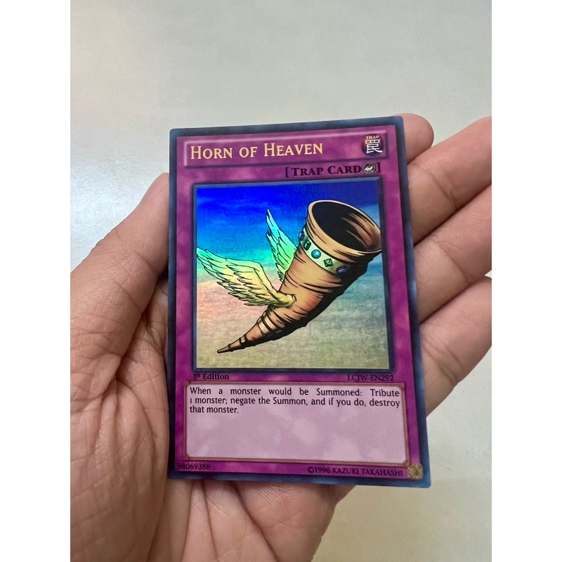 [การ์ด Yugioh] Horn of Heaven - หายากเป็นพิเศษ (LCJW-EN292)