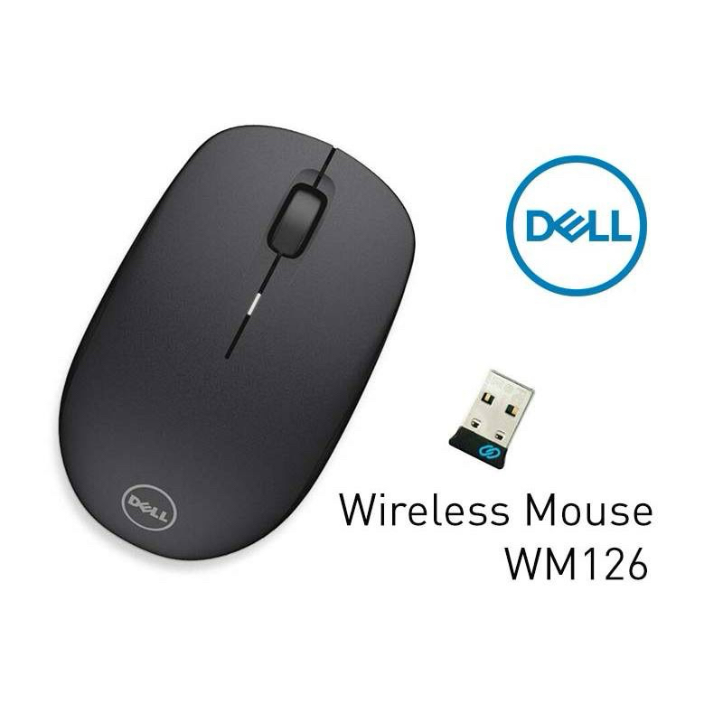 เมาส์ไร้สายออปติคัล Dell WM126 สีดํา