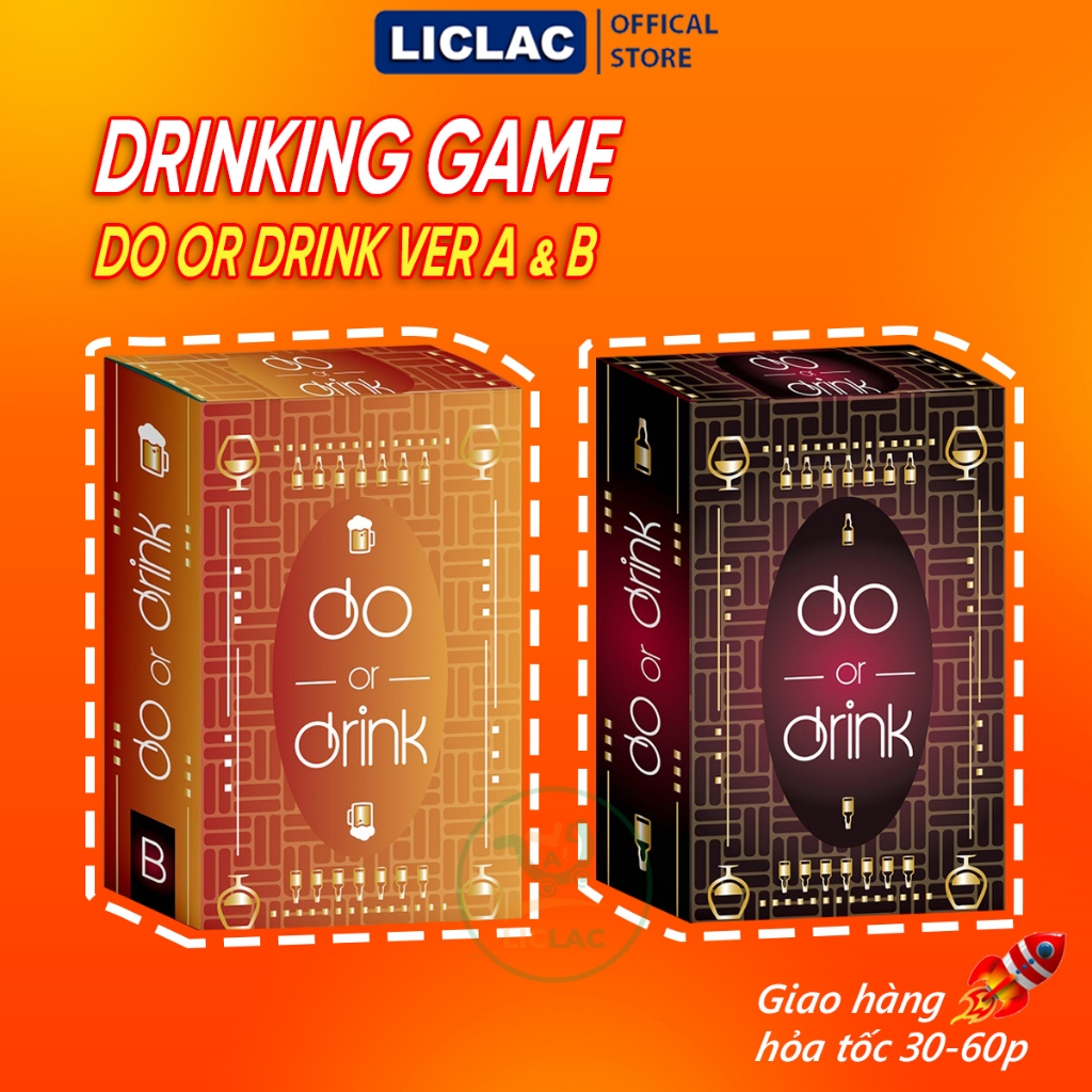 DO OR DRINK Deck (2 ver A,B) - เกมดื่ม เวียดนาม Made OR ดื่มกลุ่มเพื่อน, การ์ดดื่ม