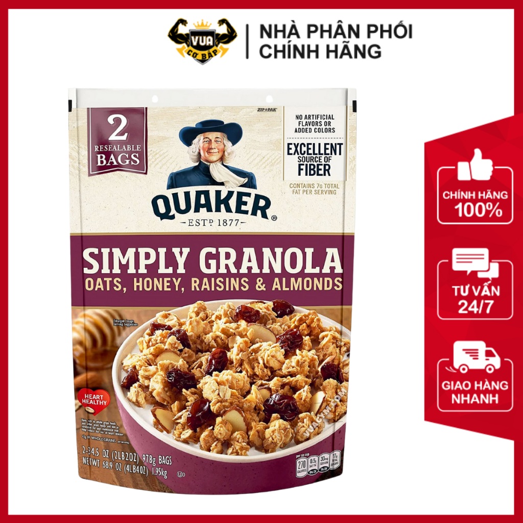 Quaker Simply Granola Bag 978g - หลายรสชาติ