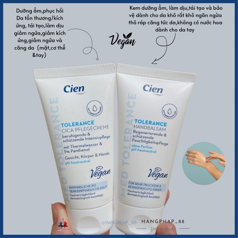 Cien Vegan Hand Skin Restorative Cream 50ml เวอร ์ ชั ่ นเยอรมัน