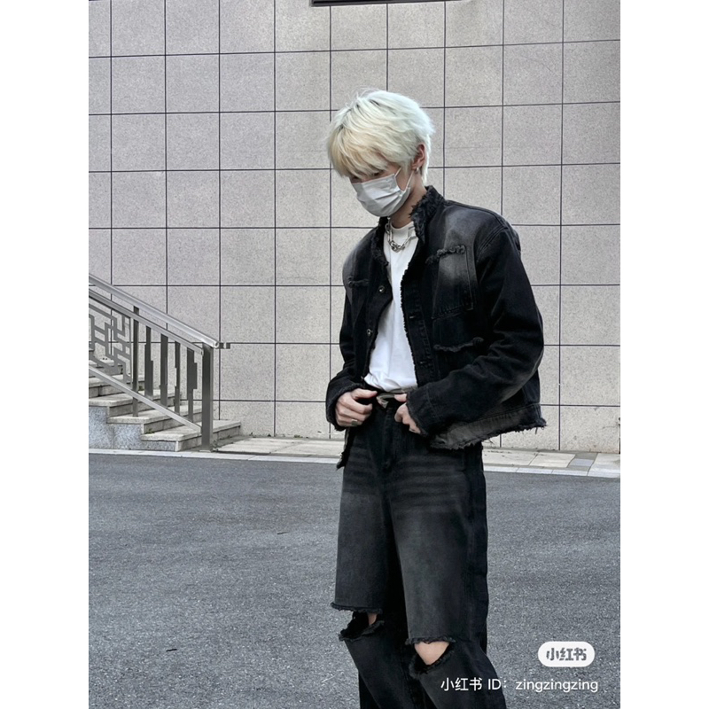 Short Jean Jacket - Demin Jacket Crop_ Short