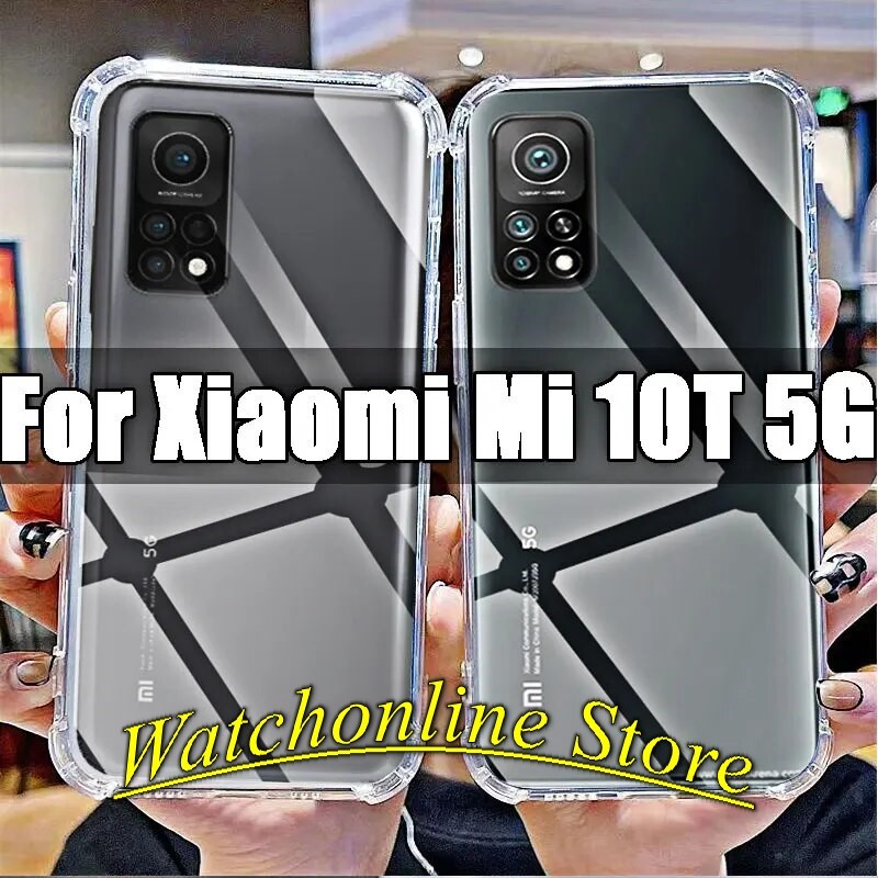 Xiaomi 10T Mi 10Tpro เคสยืดหยุ่นกันกระแทกแบบใสพร้อมรูสายคล้องคอ