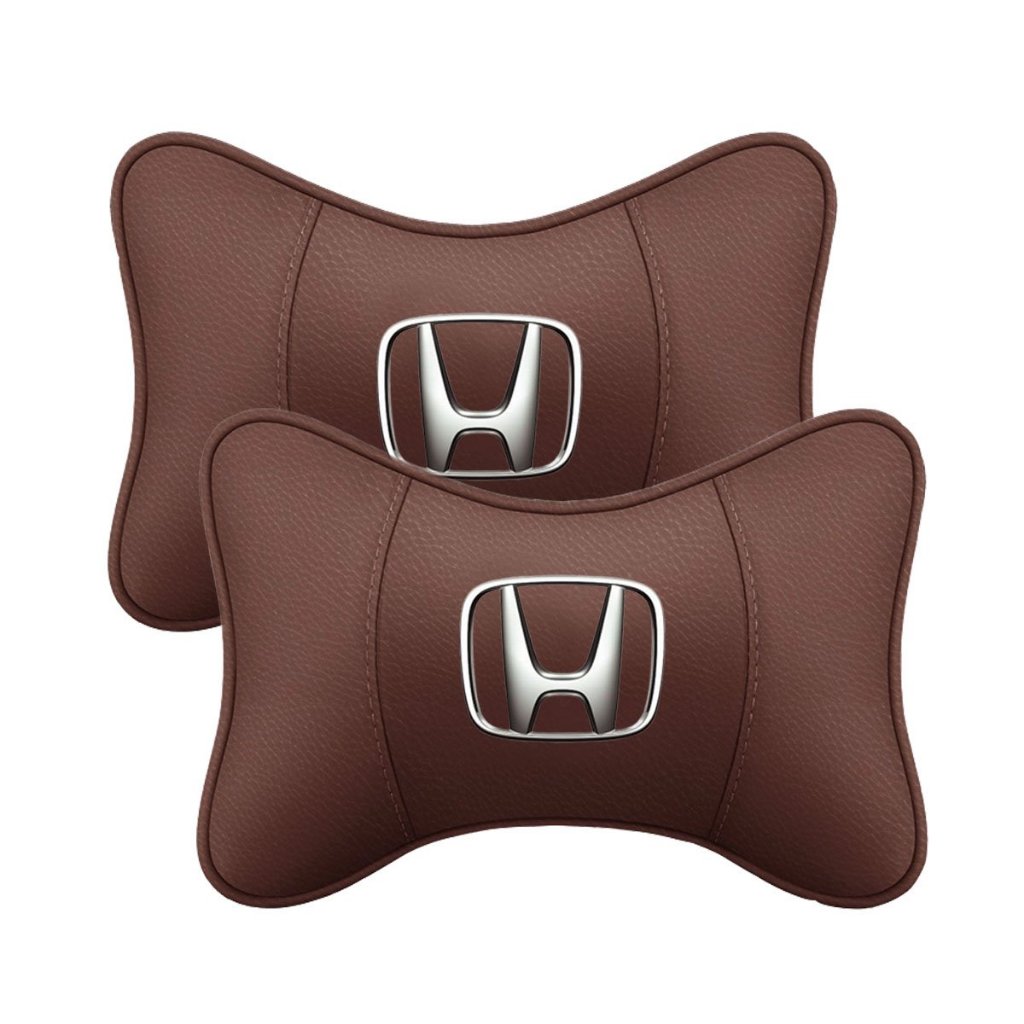 พนักพิงศีรษะหนัง พนักพิงศีรษะเบาะรถยนต์นุ่มสบายสําหรับ Honda City Civic FC FD Jazz BRV CRV HRV