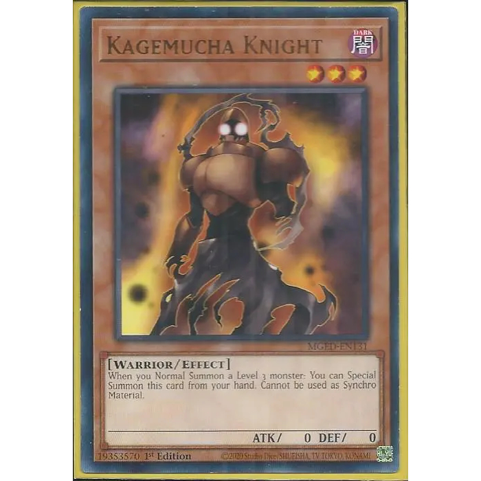 [NTYC] การ์ดภาษาอังกฤษ Yu-gi-oh TCG - MGED-EN131 Kagemucha Knight - หายาก