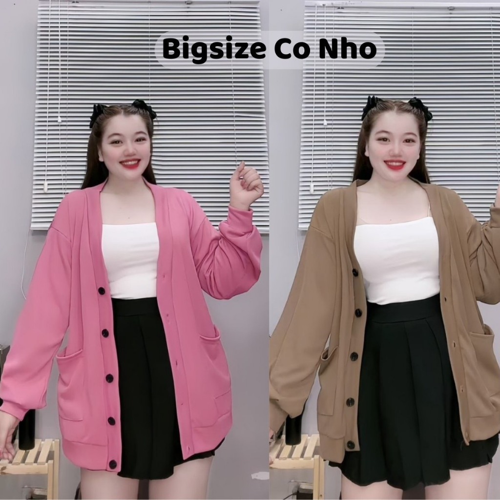 เสื้อแจ็คเก็ตคาร์ดิแกน Bigsize สําหรับผู้หญิงแขนยาวและชายเสื้อมีกระเป๋าทั้งสองด้านแฟชั่นสุดฮอตความรู้สึกยืด 60-100kg- KHOAC8