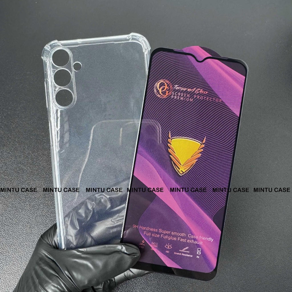 เคส Samsung Galaxy M14 5G และกระจกนิรภัย - TSCS ชนิดโปร่งใสกันกระแทก
