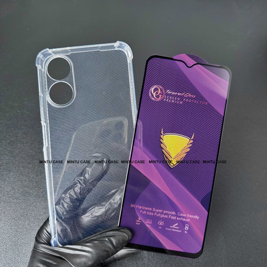 เคส Oppo A17/ A17K / OPPO A17K / OPPO A17 / A17k และกระจกนิรภัย - แบบใสกันกระแทก