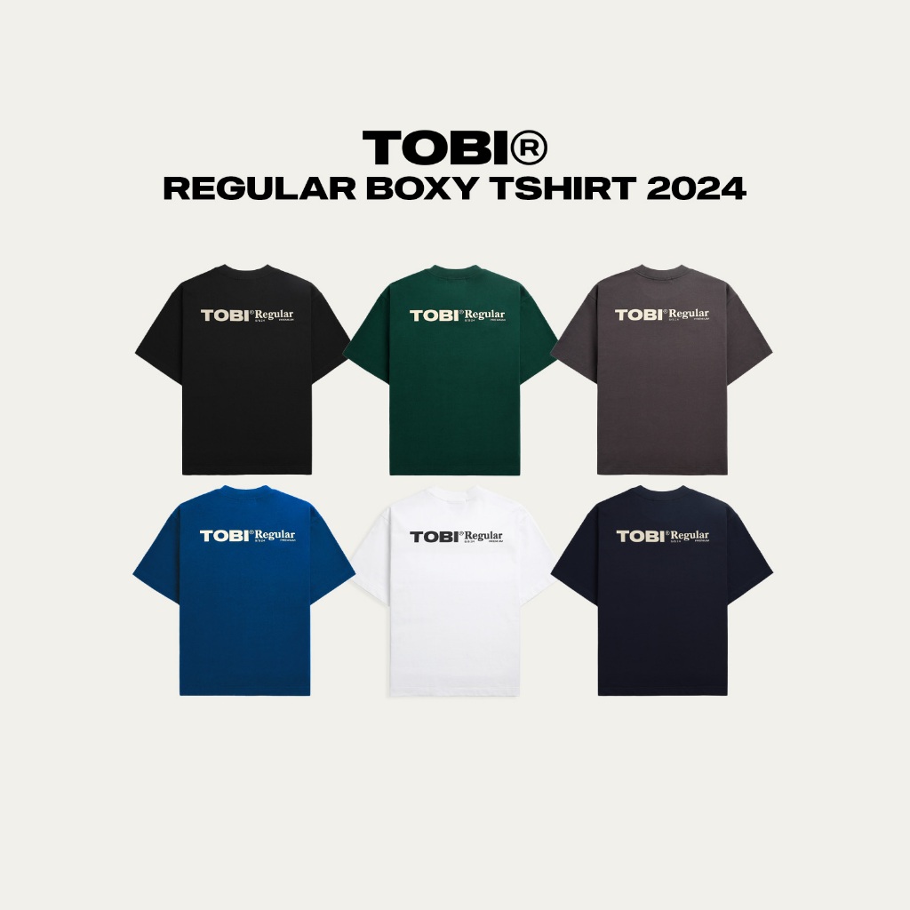 เสื้อยืดแขนสั้น Boxy TOBI ปกติ