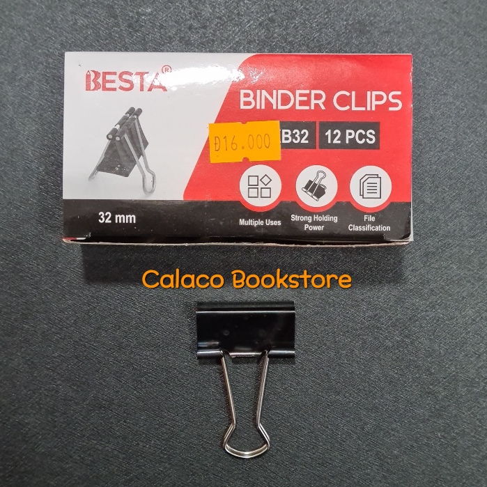 Besta Office Butterfly Clips - กล่อง 12 ชิ้น