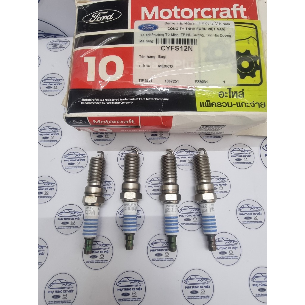 หัวเทียน Ecosports Fiesta 1.5 1.6 15 ของแท้ CS6Z12405A / K2MJ12405 AA / CYFS12N