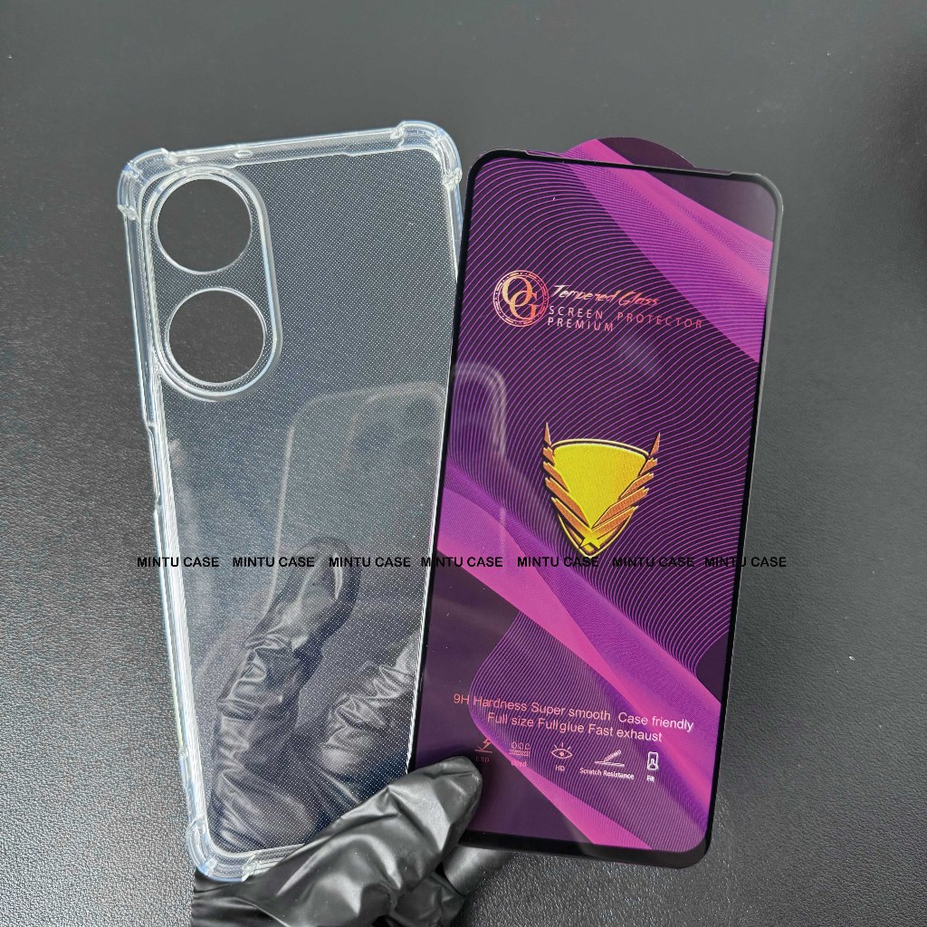 เคส OPPO A98 5G / Oppo A98 5G และกระจกนิรภัย - TSCS ชนิดโปร่งใสกันกระแทก