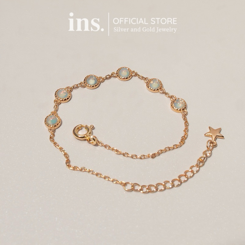 INS LUCKY สร้อยข้อมือเงินด้ายบางผสมหิน LUCKY พรีเมี่ยม [SP77]